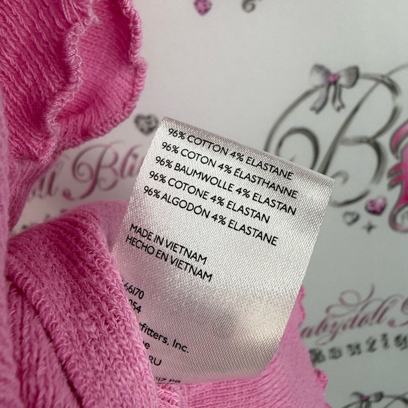 Ecote shirt ruffle trim style pink Vneck fairy hem Fuchsia Sleeveless Blouse - Picture 11 of 12